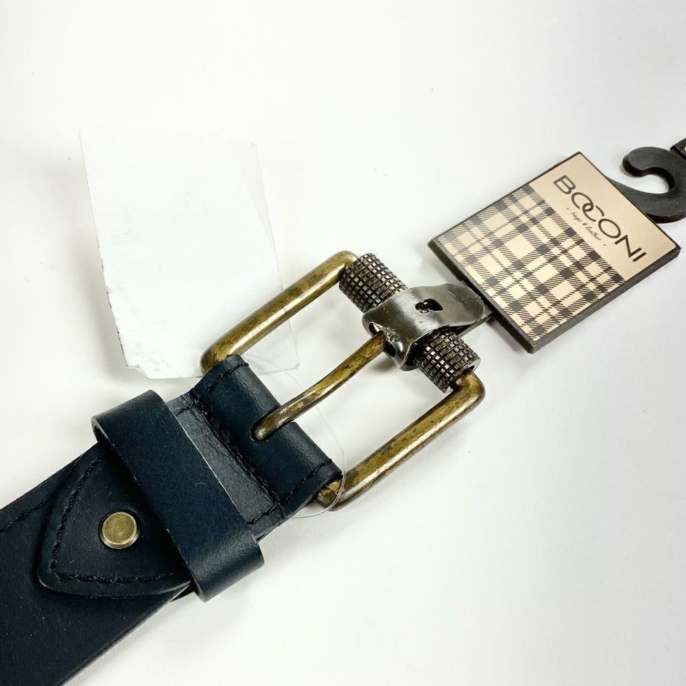 boconi black and bronze leather belt 32 - Picture 7 of 7
